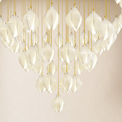 Veylune Ceramic Flower Cluster Chandelier 8"-48"D