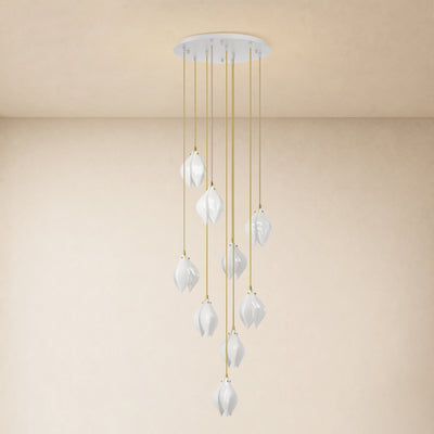 Veylune Ceramic Flower Cluster Chandelier 8"-48"D 