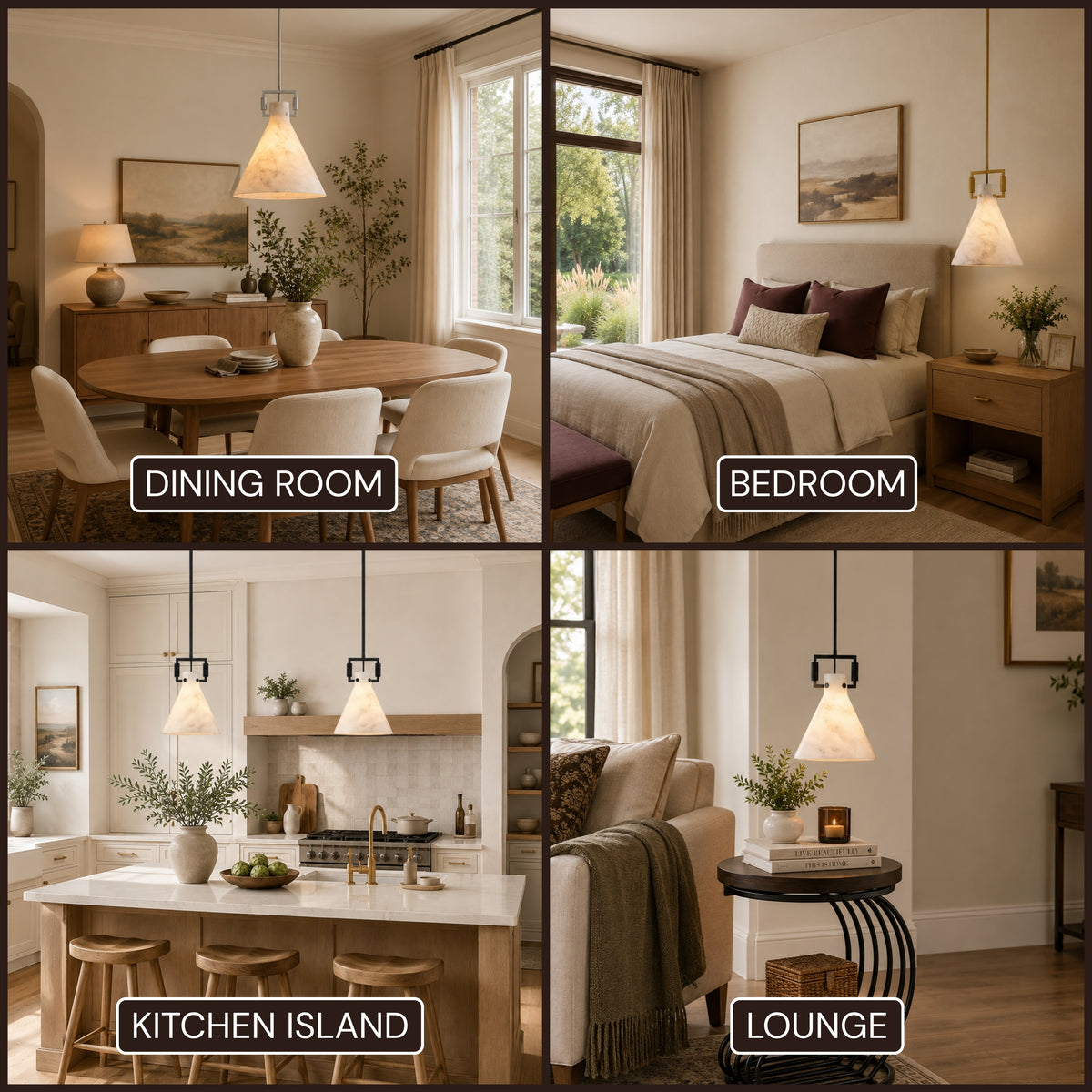 Lioren Resin Cone Pendant Light 10.2"D