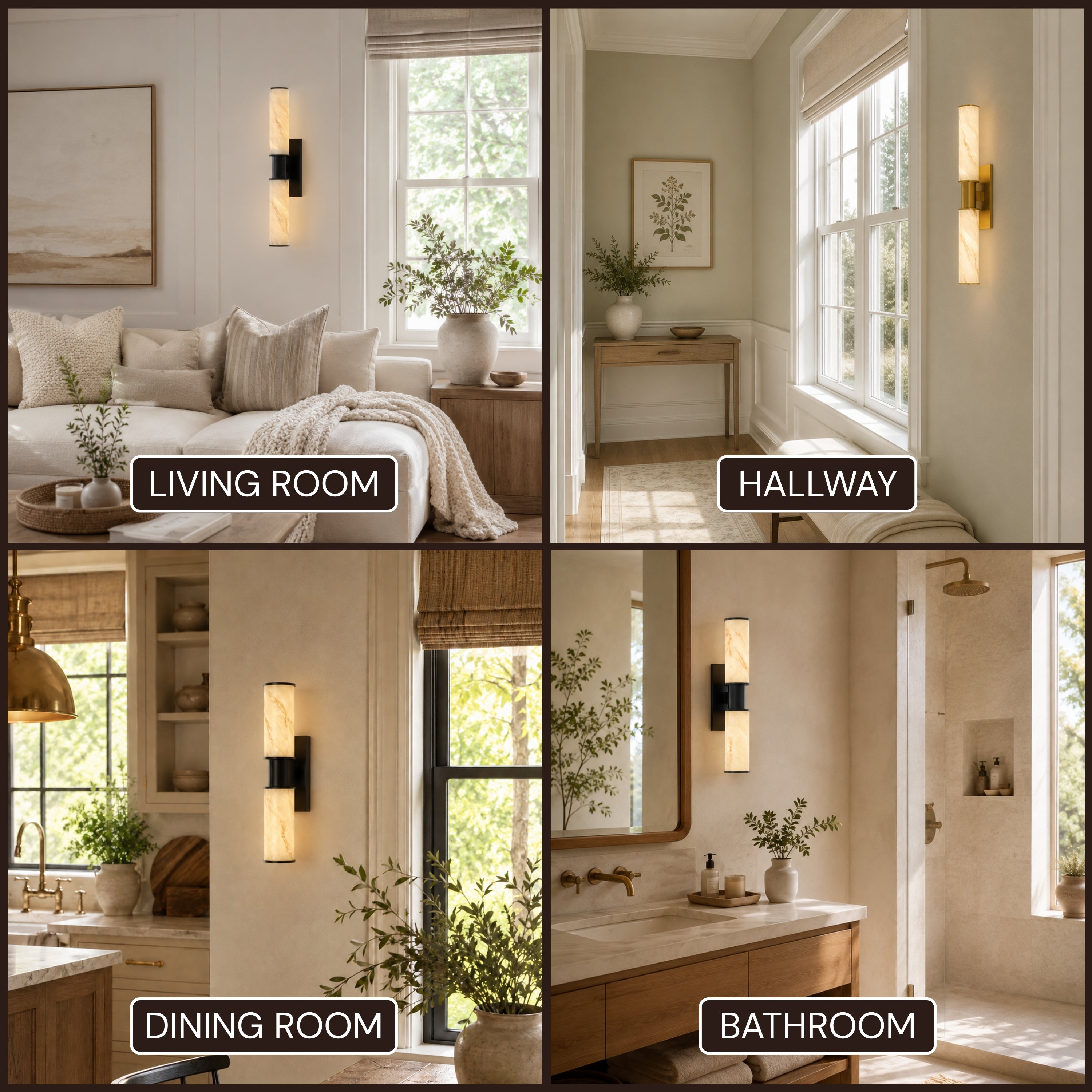 Nuvarelle Resin Double Cylinder Wall Sconce 15.8" 22"H