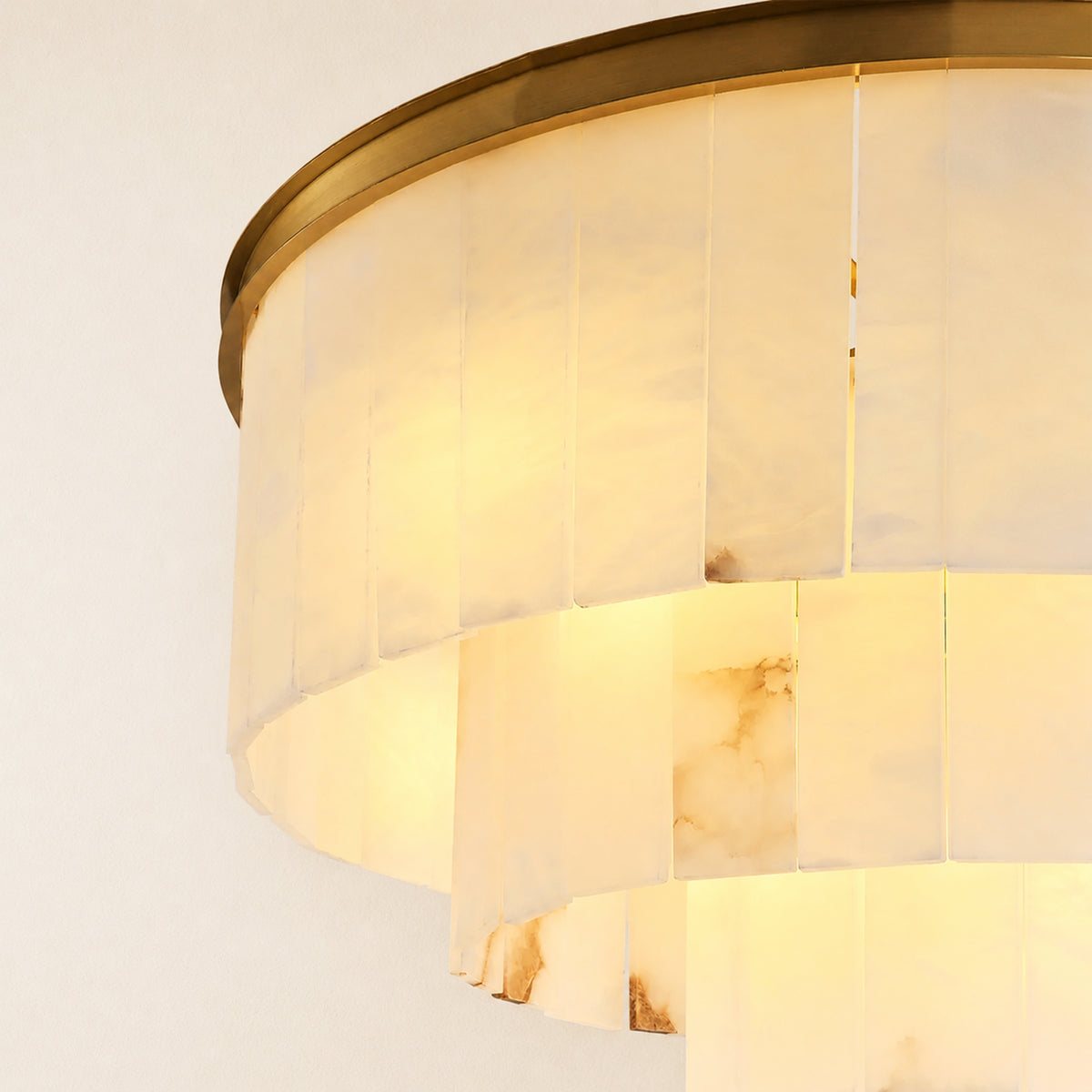 Montrava Alabaster Tiered  Round Chandelier