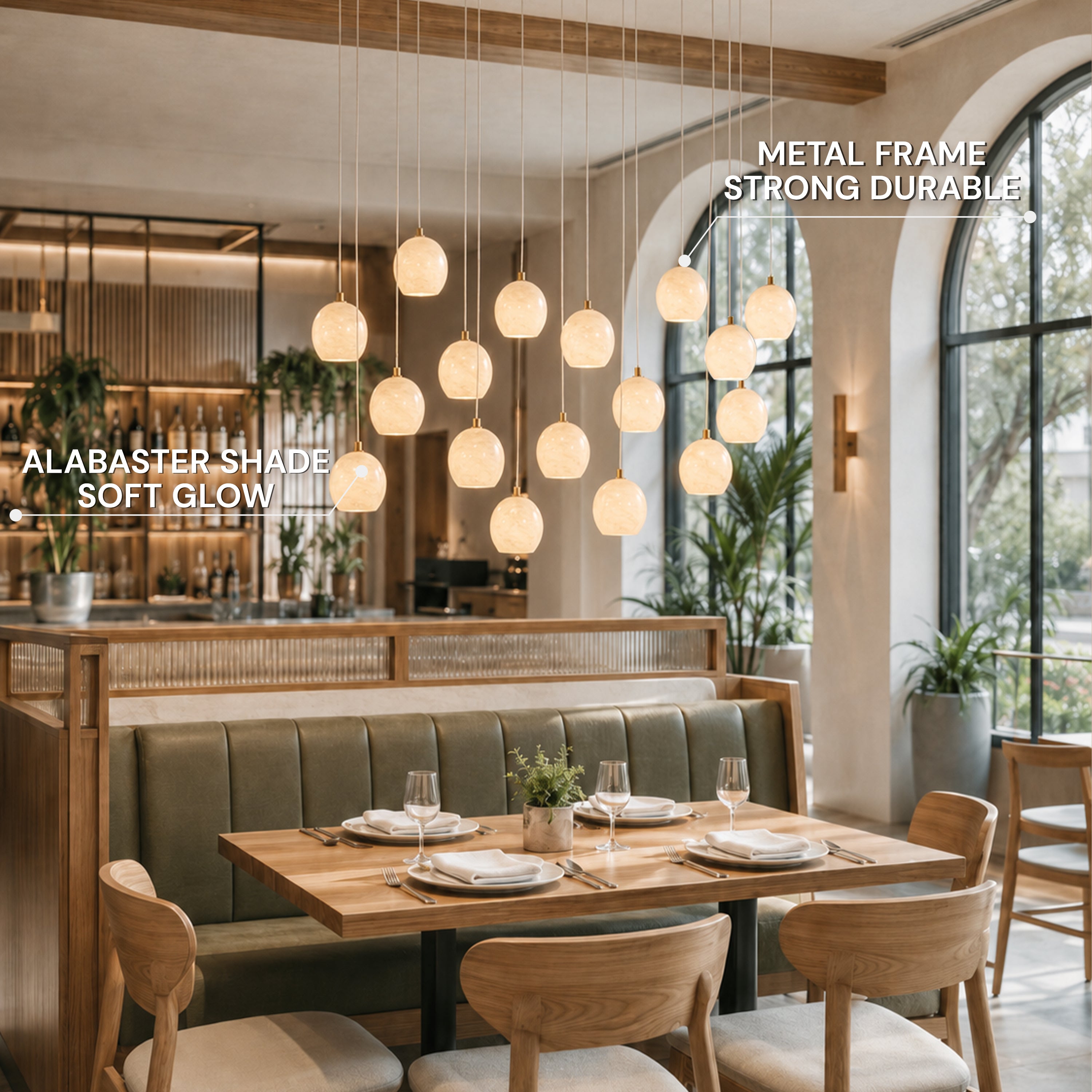 Quorvyn Resin Globe Linear Chandelier