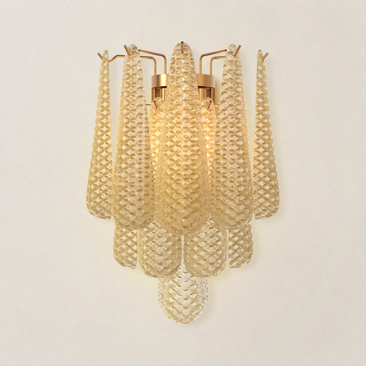 Veloria Glass Petaled Wall Sconce 12"W