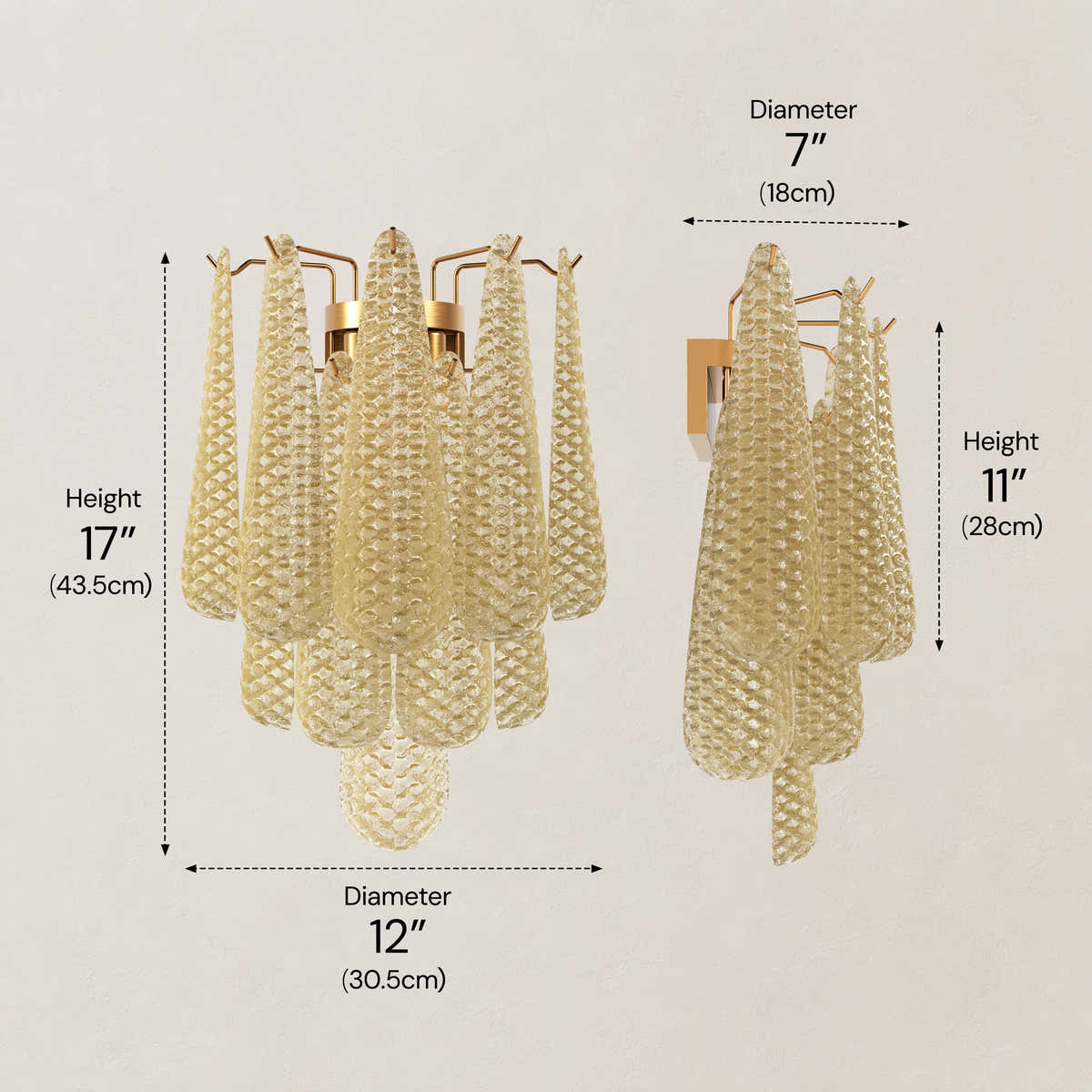 size-image #_First_# #Glass_Yellow,Finish_Gold dimensions 5