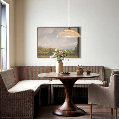 Dadaly Alabaster Modern Small Art Pendant 16"D