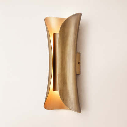 Zephyra Brass Hourglass Wall Sconce
