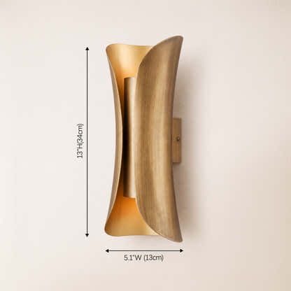 Zephyra Brass Hourglass Wall Sconce
