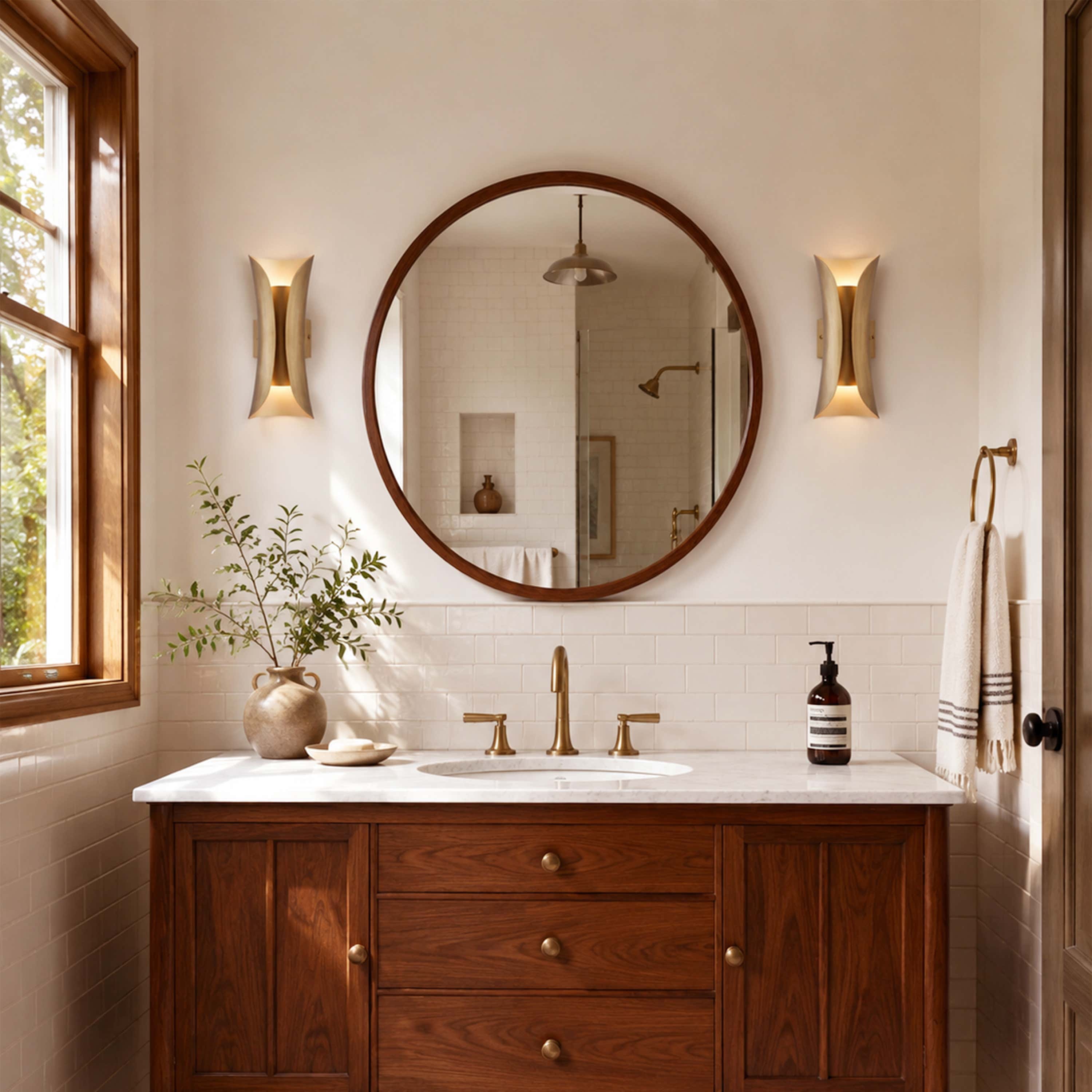 Zephyra Brass Hourglass Wall Sconce