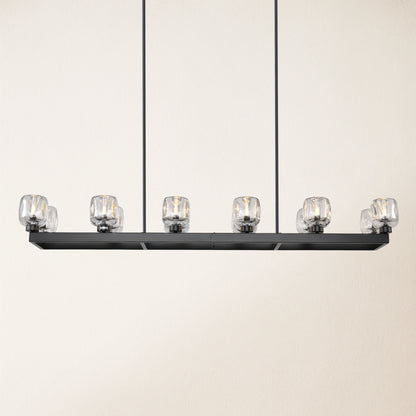 Vellum Rectangular Chandelier 59"W