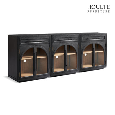 Alvar Arched Oak Sideboard with Drawers（Set of 3)