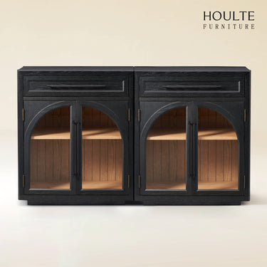 Alvar Arched Oak Sideboard with Drawers（Set of 2)