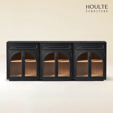 Alvar Arched Oak Sideboard with Drawers（Set of 3)