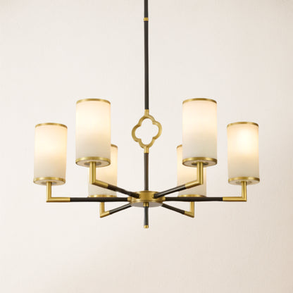 Moral Multi-layer Branda Alabaster Round chandelier 27"D