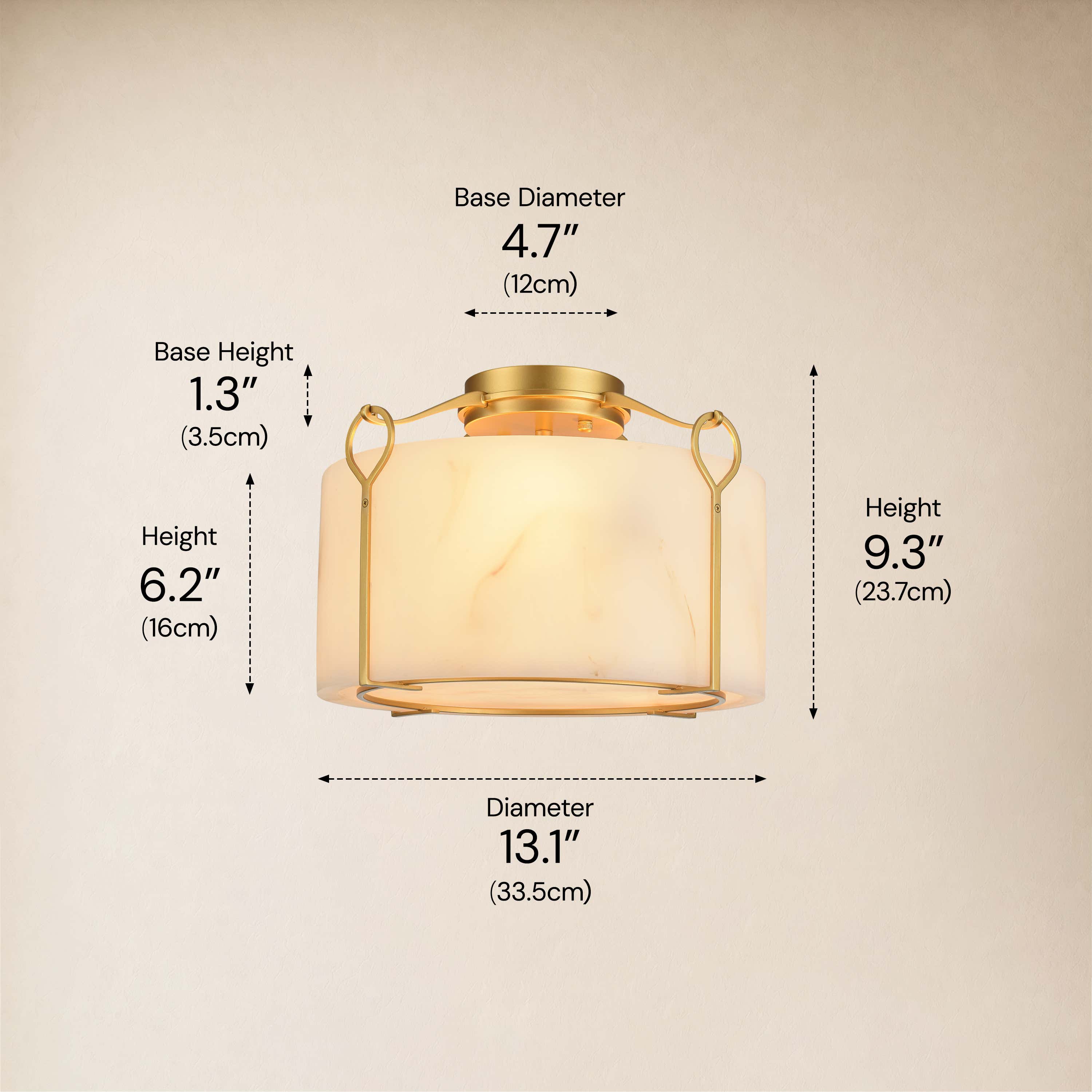Alora Resin Alabaster Texture Round Flush Mount