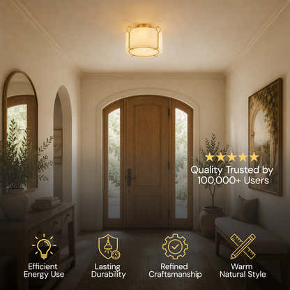 Alora Resin Round Flush Mount