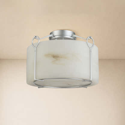 Alora Resin Alabaster Texture Round Flush Mount
