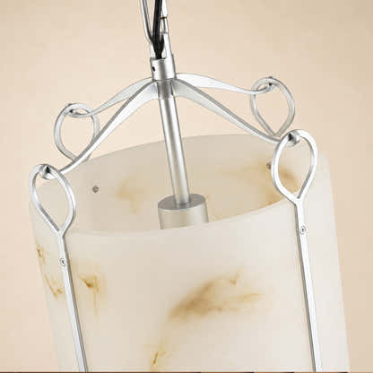 Alora Resin Alabaster Texture Round Pendant 9.8"W