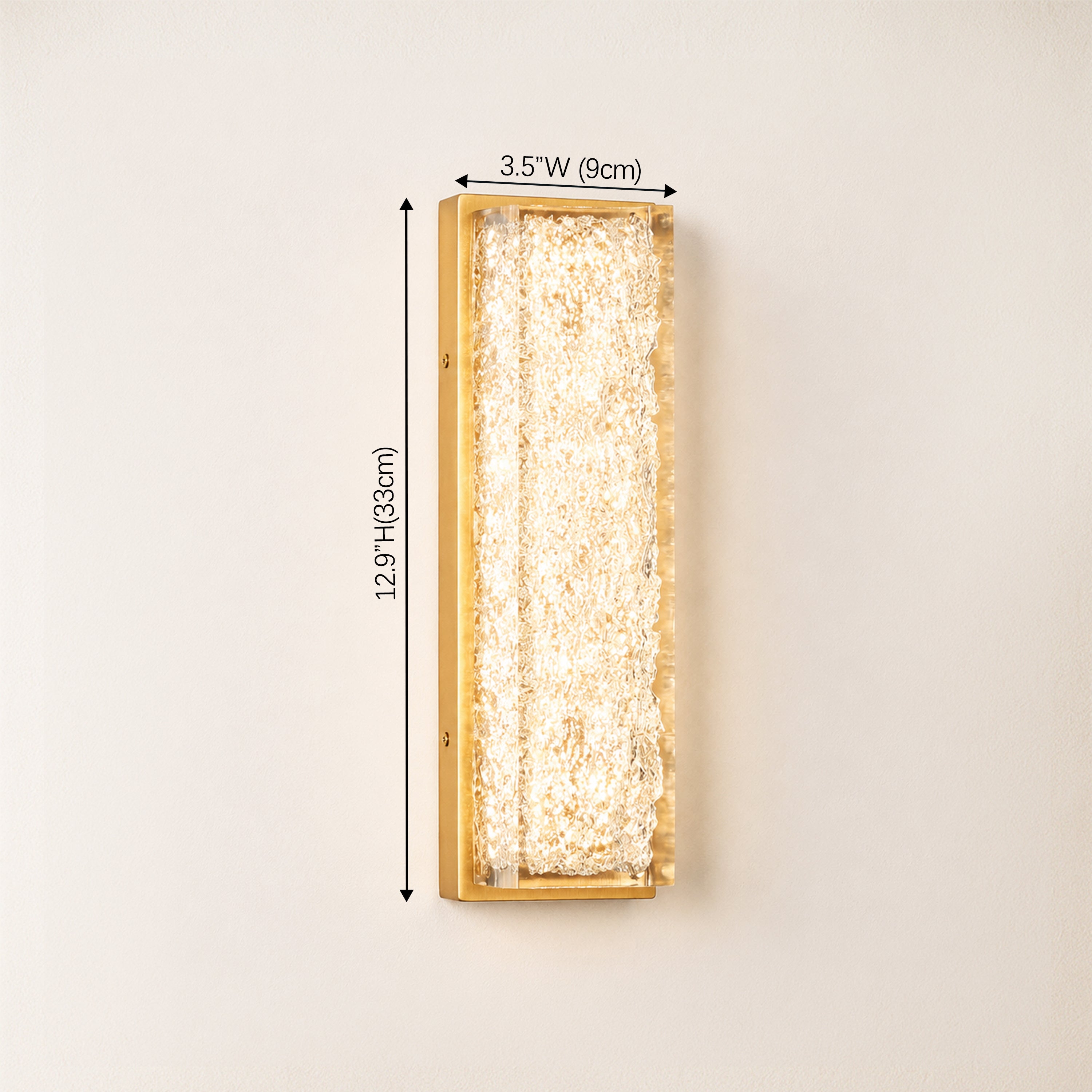 Astris Linear Resin Wall Sconce size-image #Finish_Gold,Size_12.9