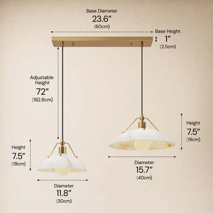 Aurevyn Resin Multi-Light Linear Pendant
