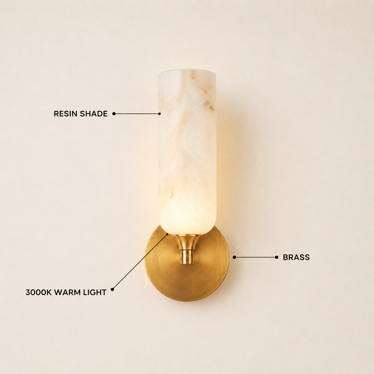 Axis Resin Wall Sconce 12"H