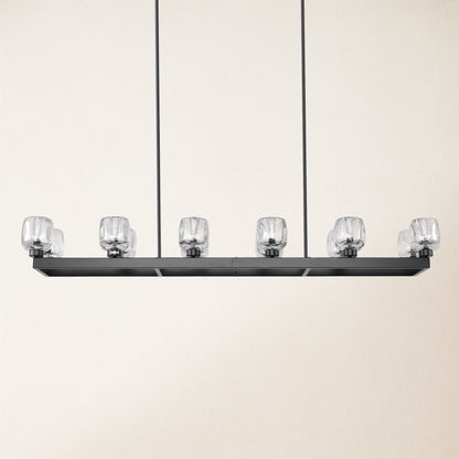 Vellum Rectangular Chandelier 59"W