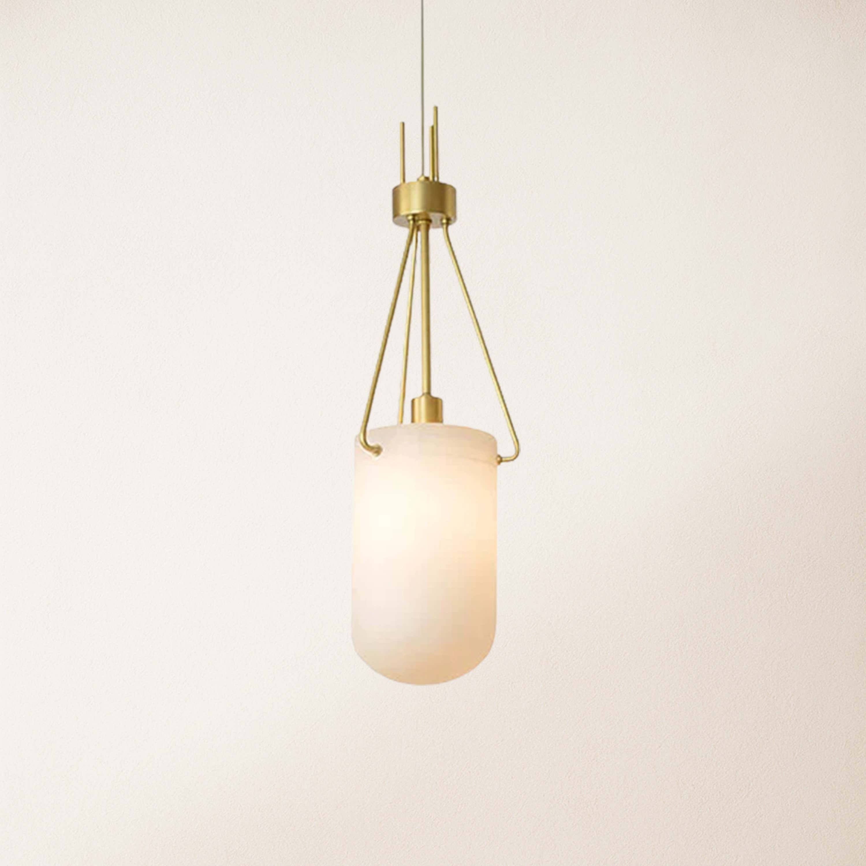 Dadaly Lottia Alabaster Small Art Pendant Light 7"D