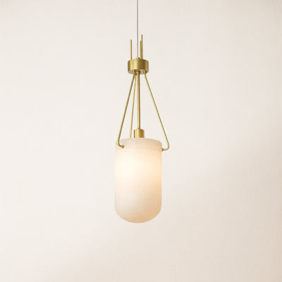 Dadaly Lottia Alabaster Small Art Pendant Light 7"D