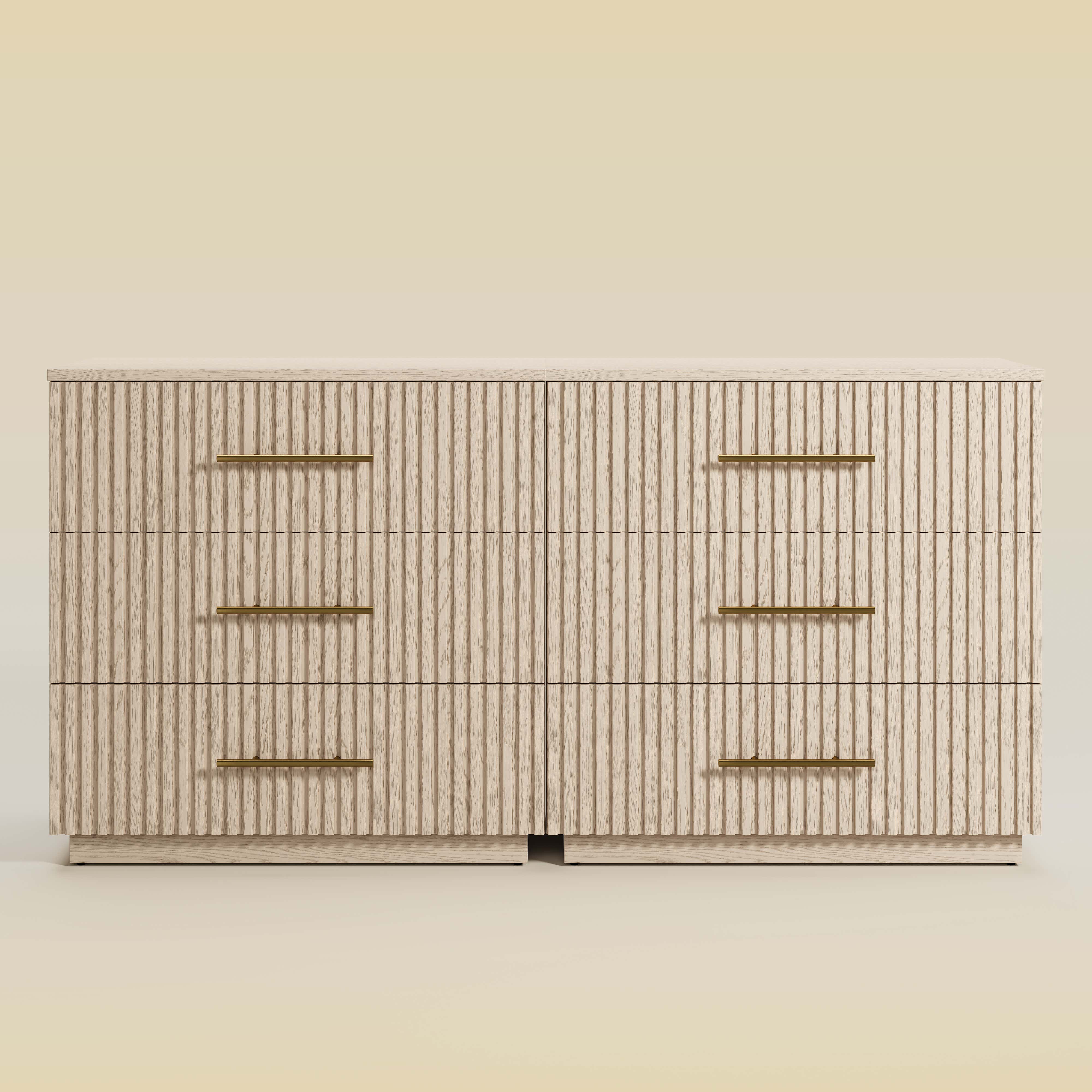 Holt 63“ Oak 6-Drawer Chest(Set of 2)
