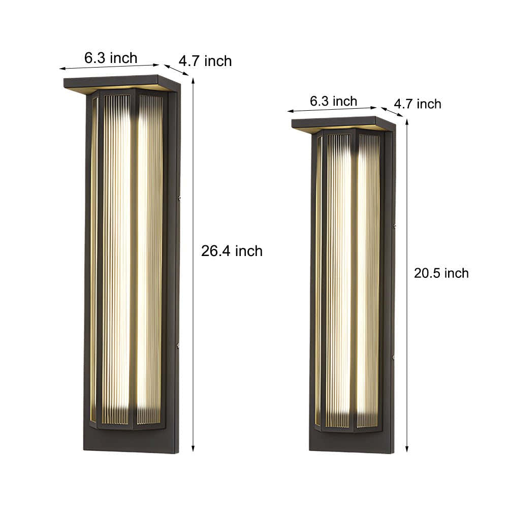Luminode Acrylic Rectangular Outdoor Wall Light