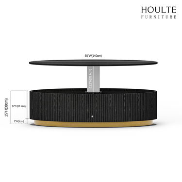 Holton 55.12″H Oak Coffee Table