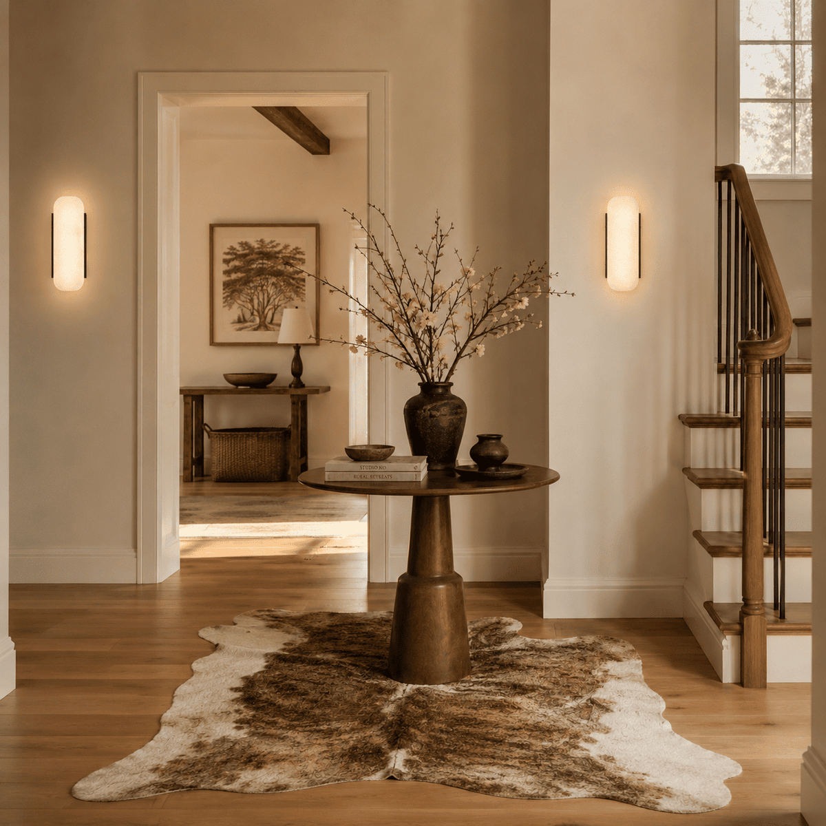 Valora Alabaster Capsule Wall Sconce