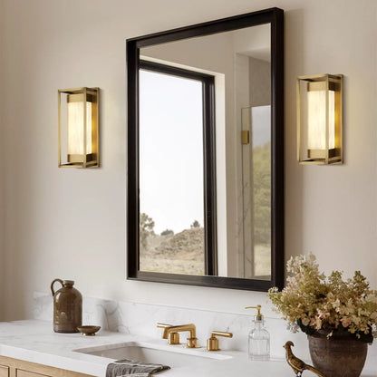 Bravura Alabaster Wall Sconce 15.7"H