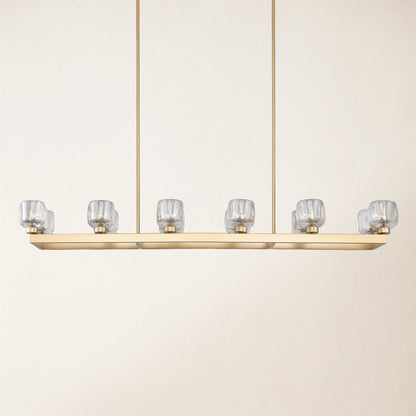 Vellum Rectangular Chandelier 59"W