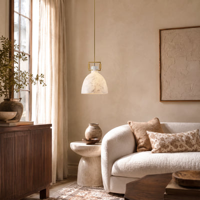 Lioren Resin Dome Pendant Light 18"D