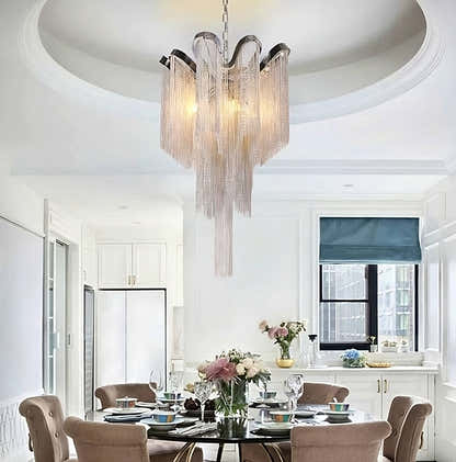 Teresa Cadena Chain Tassel Ceiling Light Fixture