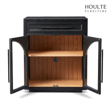 Alvar Arched 32" Oak Storage Cabinet with Drawers
