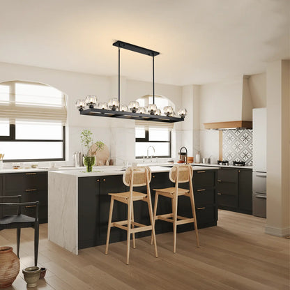 Vellum Rectangular Chandelier 68"