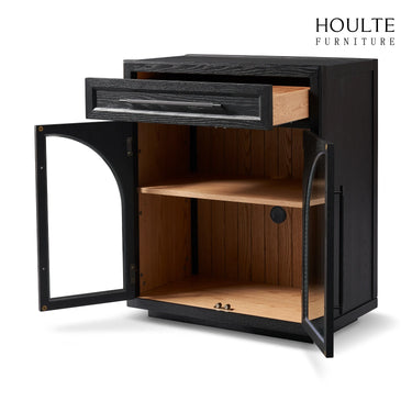 Alvar Arched 32" Oak Storage Cabinet with Drawers