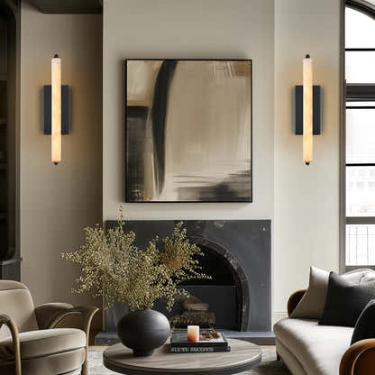 Clara Glow Alabaster Single Wall Sconce 19"H