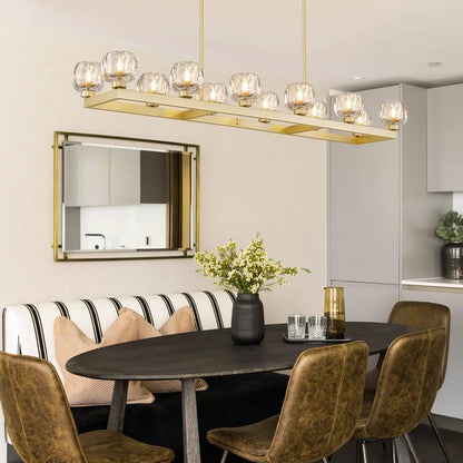 Vellum Rectangular Chandelier 68"