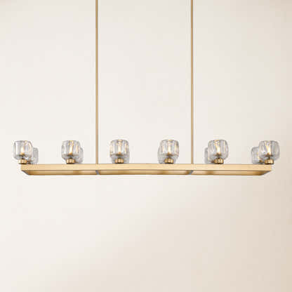 Vellum Rectangular Chandelier 59"W