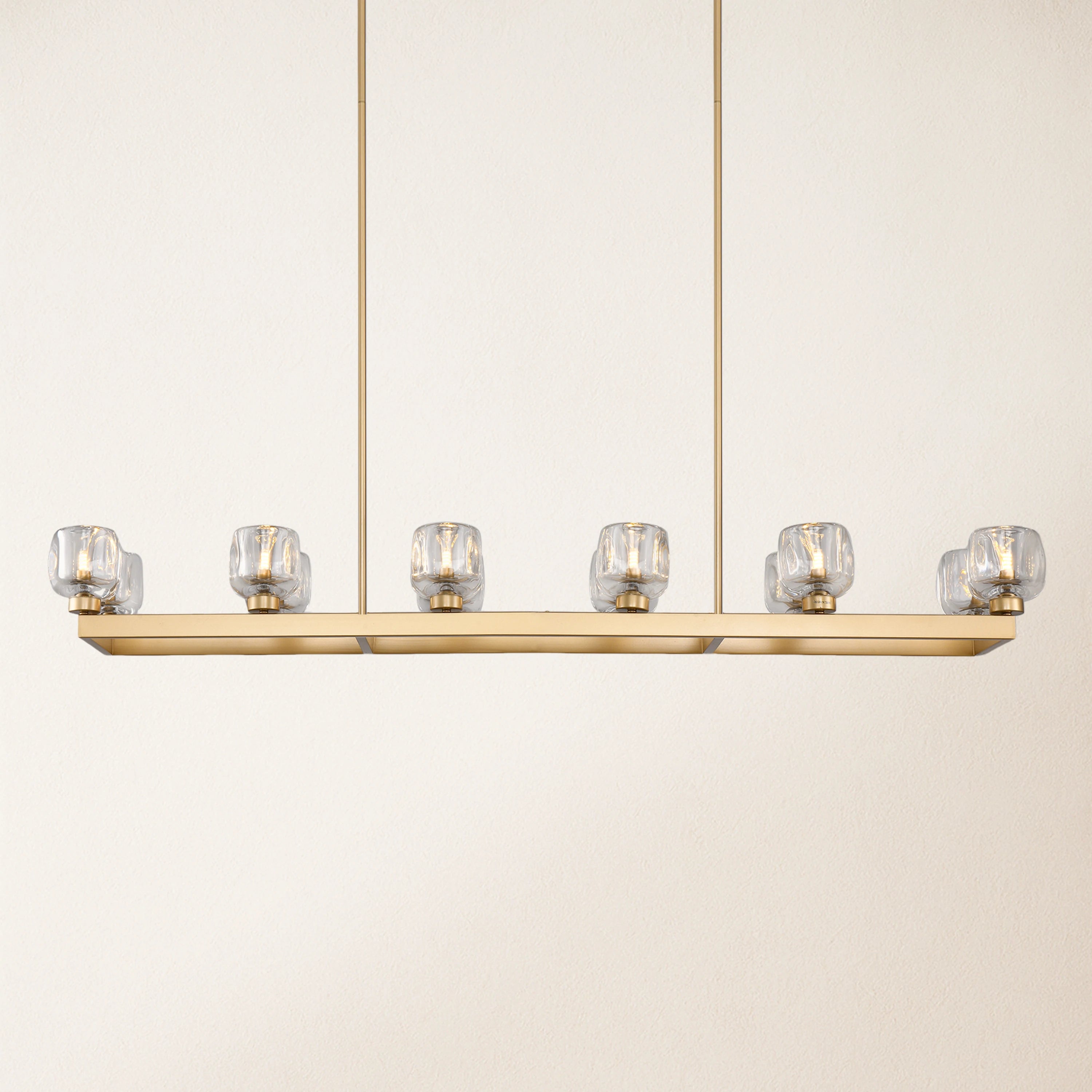 Vellum Rectangular Chandelier 59"W