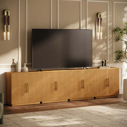 Holt 126″ Solid Oak Console(Set of 4)