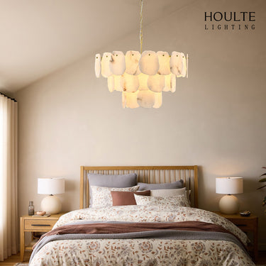 Moira Alabaster Multi-Tier Round Chandelier 32"D