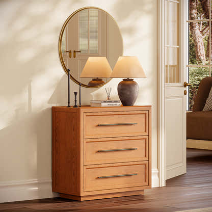 Alvar 32″ Oak 3-Drawer Chest