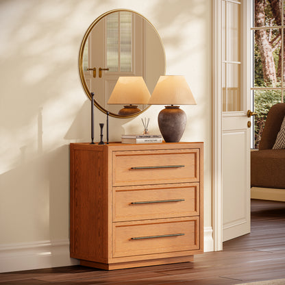 Alvar 32″ Oak 3-Drawer Chest