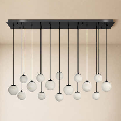 Elviora Resin Globe Rectangular Chandelier