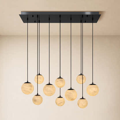 Elviora Resin Globe Rectangular Chandelier