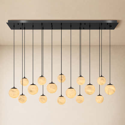 Elviora Resin Globe Rectangular Chandelier