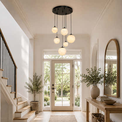 Elviora Resin Globe Round Chandelier